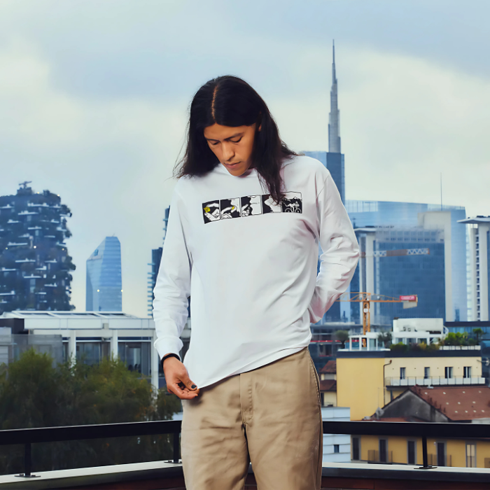 LONGSLEEVE ACID WHITE T-SHIRT