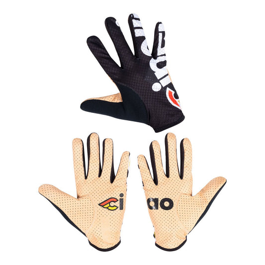 SUPERCORSA LONG FINGER GLOVES BLACK LOGO
